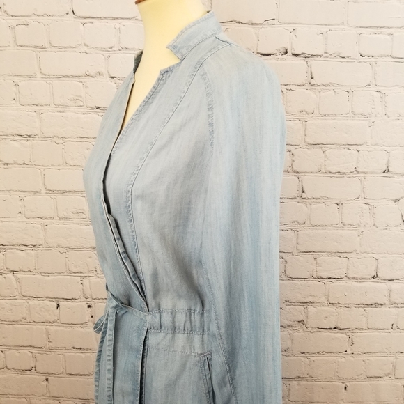 Lou and Grey Denim Chambray Dress, Size S - Picture 7 of 14